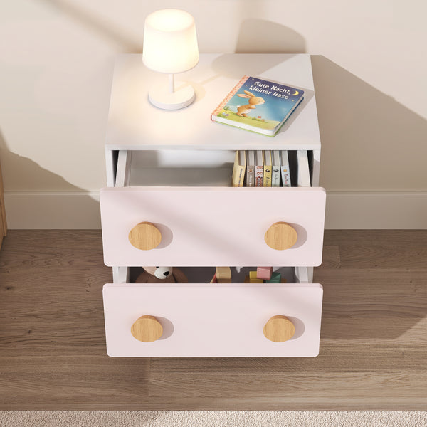 Table de chevet pour enfants Vaarentaa 47x40x35 cm [en.casa]