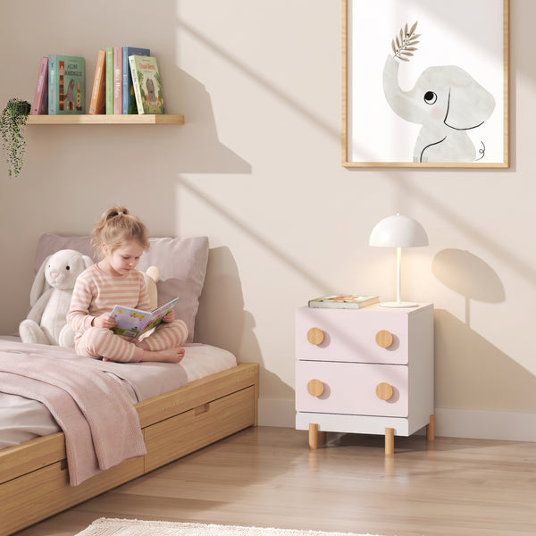 Table de chevet pour enfants Vaarentaa 47x40x35 cm [en.casa]