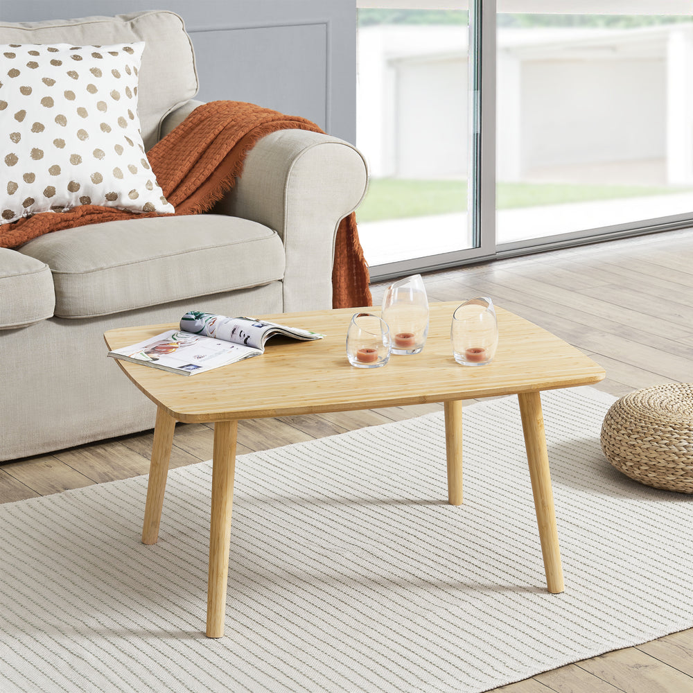 Table basse Nurmijärvi Bambou 40x80x60 cm [en.casa]