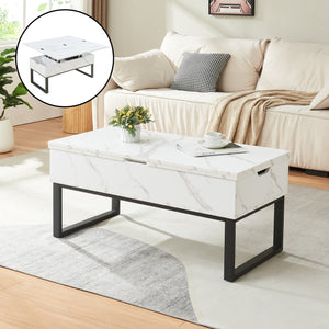 Table basse Rauli avec surface relevable et rabattable [en.casa]