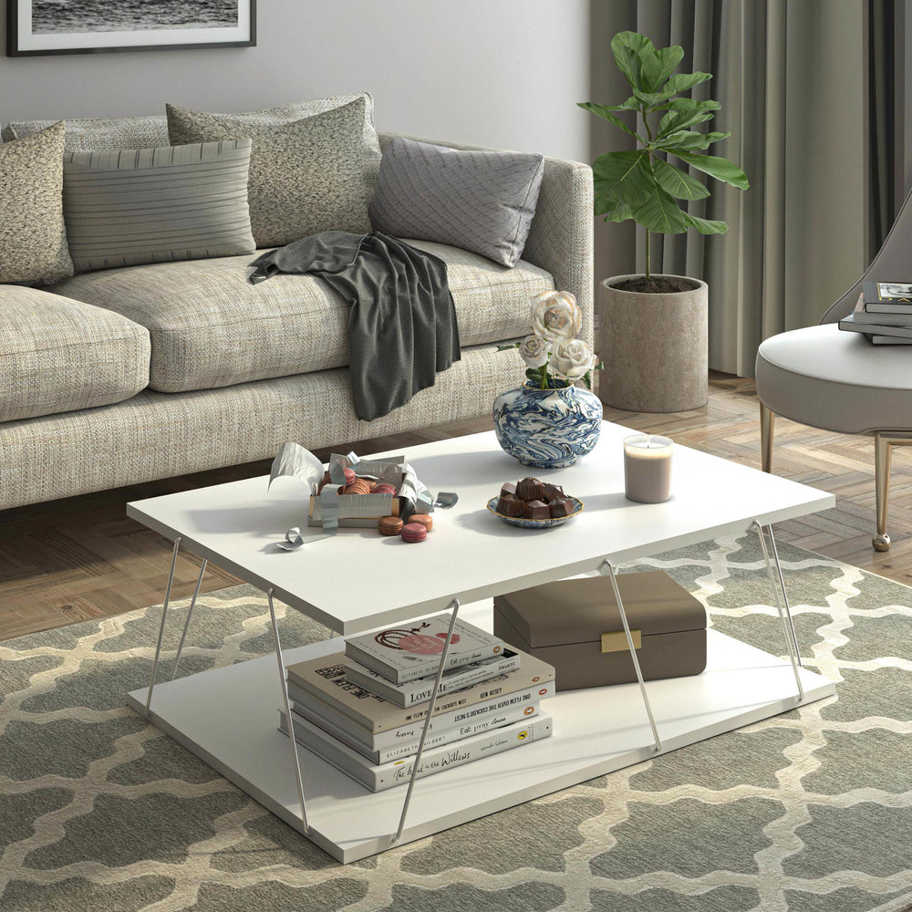 Table basse Saltdal 91x62x30cm en différentes couleurs [en.casa]