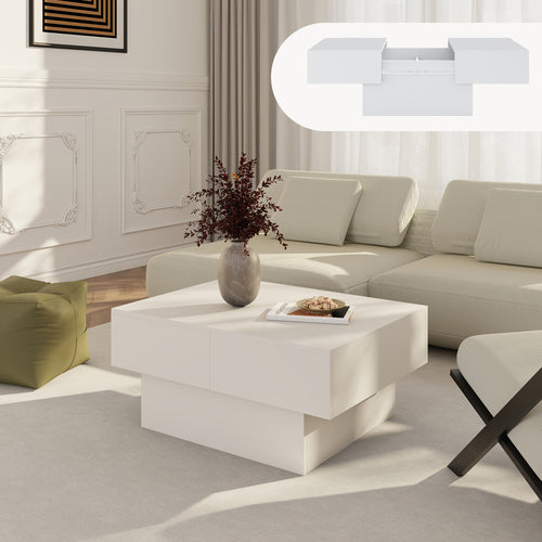 Table basse extensible Lens 80 x 60 x 36 cm [en.casa] 