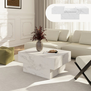 Table basse extensible Lens 80 x 60 x 36 cm [en.casa] 
