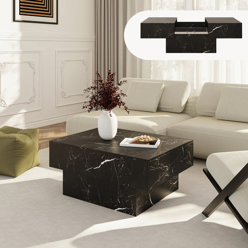 Table basse extensible Lens 80 x 60 x 36 cm [en.casa] 