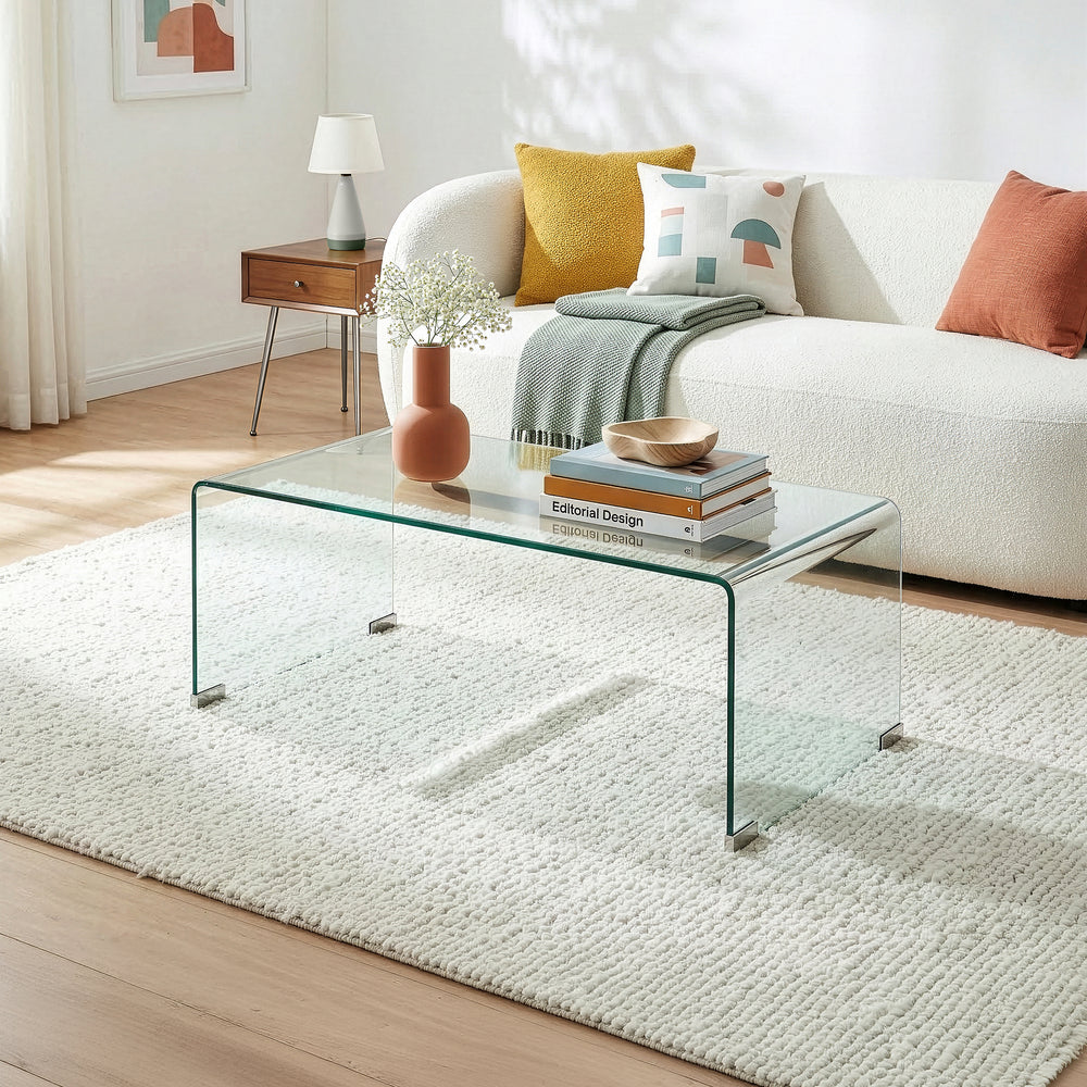 Table basse Väsas verre 90 x 45 x 35 cm [en.casa]
