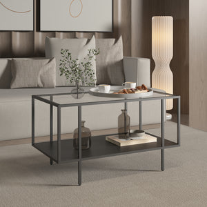 Table basse Nynna 90x50x50 cm Noir [en.casa]