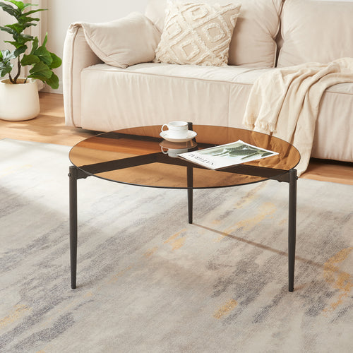 Table basse Ulökantaa Ø80x40 cm [en.casa]