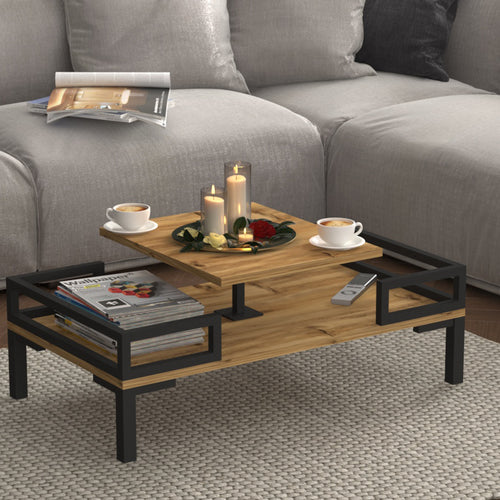 Table basse Hultsfred 90x50x34,5cm en différentes couleurs [en.casa] - premiumXL
