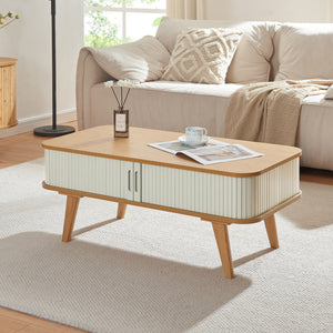 Table basse Tysvær bambou 100 x 50 x 40 cm [en.casa]