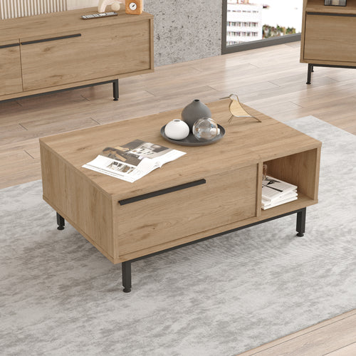 Table basse de salon Majaajoå 90 x 60 x 38 cm [en.casa]