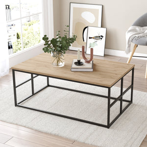 Couchtisch Velendi 100x60x40 cm Eichenoptik/Schwarz [en.casa] - premiumXL