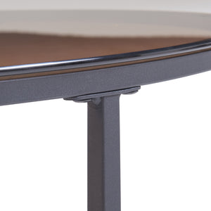 Set de 2 tables basses Kokkola rondes gigognes en verre [en.casa]