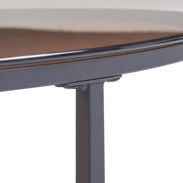 Set de 2 tables basses Kokkola rondes gigognes en verre [en.casa]