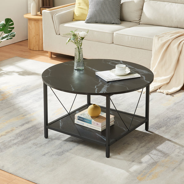 Table basse Filem Ø80x46 cm [en.casa] 