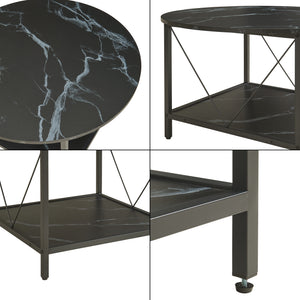Table basse Filem Ø80x46 cm [en.casa] 