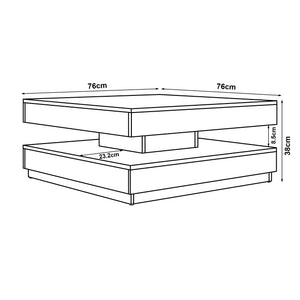 Table basse Florenz 76 x 76 x 38 cm [en.casa] 
