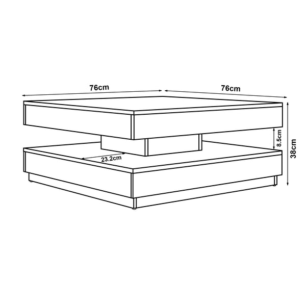 Table basse Florenz 76 x 76 x 38 cm [en.casa] 
