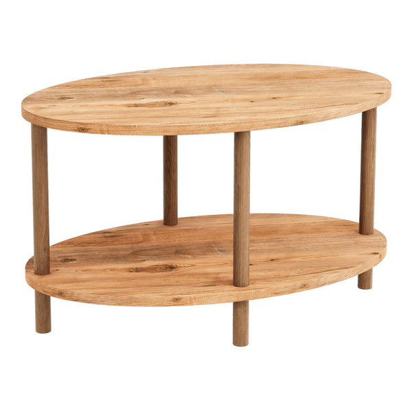 Table basse ovale Højreby 43 x 70 x 44 cm [en.casa]