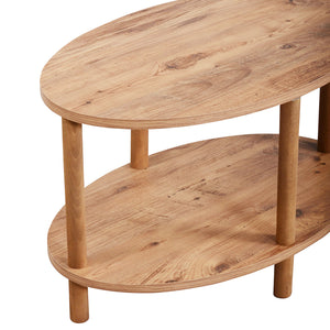 Table basse ovale Højreby 43 x 70 x 44 cm [en.casa]