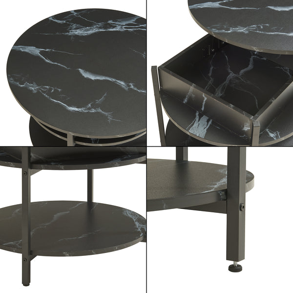 Table basse Kandas avec plateau relevable [en.casa]
