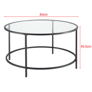 Table Basse Ronde Kouvola pour Salon 84 x 45,5 cm [en.casa]