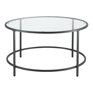 Table Basse Ronde Kouvola pour Salon 84 x 45,5 cm [en.casa]
