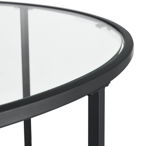Table Basse Ronde Kouvola pour Salon 84 x 45,5 cm [en.casa]