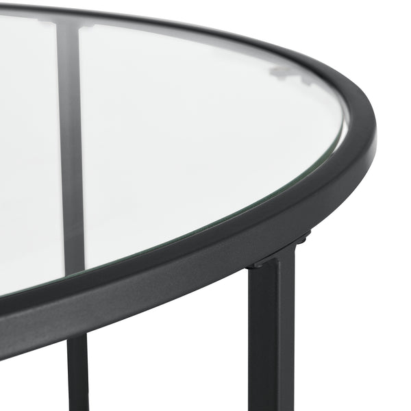 Table Basse Ronde Kouvola pour Salon 84 x 45,5 cm [en.casa]