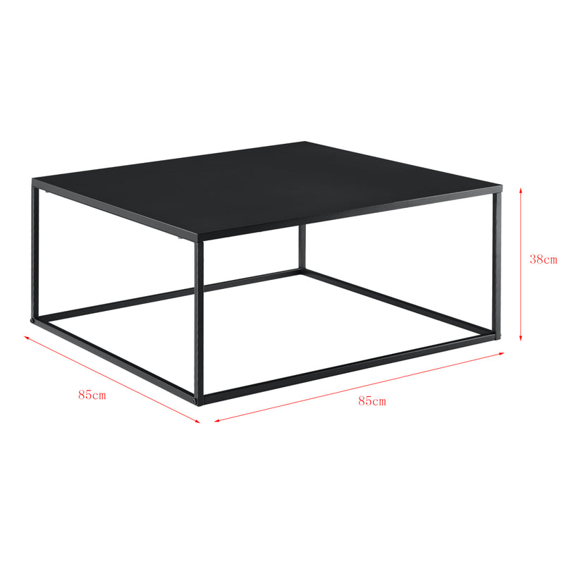 Croquis coté Table Basse Carrée Lebus 38 x 85 x 85 cm [en.casa]