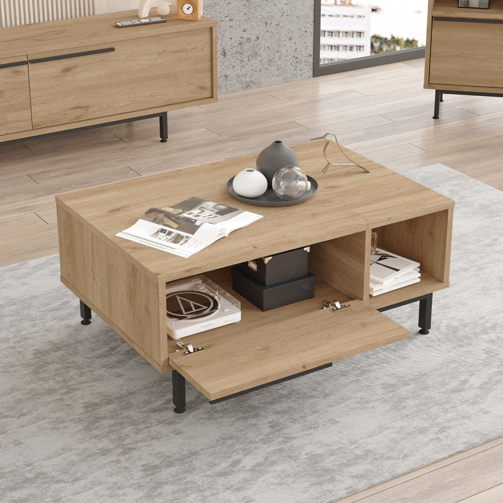 Table basse de salon Majaajoå 90 x 60 x 38 cm [en.casa]
