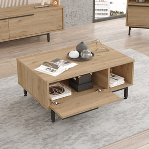 Table basse de salon Majaajoå 90 x 60 x 38 cm [en.casa]
