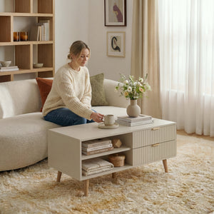 Table basse de salon Nand 100 x 50 x 45 cm [en.casa]
