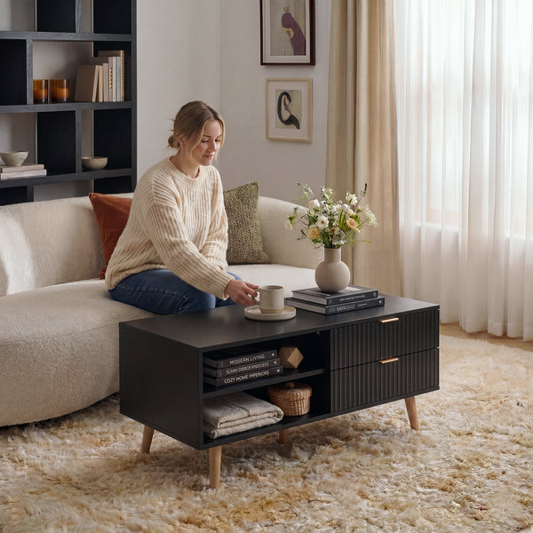 Table basse de salon Nand 100 x 50 x 45 cm [en.casa]