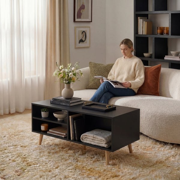 Table basse de salon Nand 100 x 50 x 45 cm [en.casa]