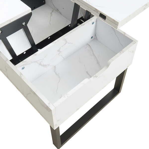 Table basse Rauli avec surface relevable et rabattable [en.casa]