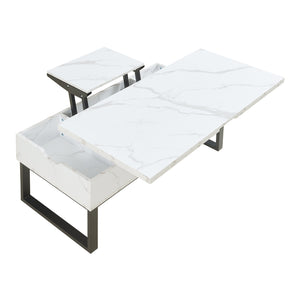 Table basse Rauli avec surface relevable et rabattable [en.casa]