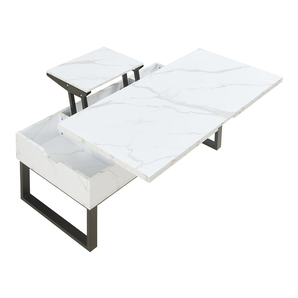 Table basse Rauli avec surface relevable et rabattable [en.casa]