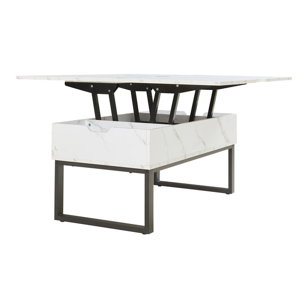 Table basse Rauli avec surface relevable et rabattable [en.casa]