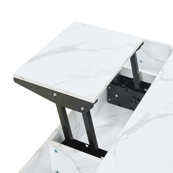Table basse Rauli avec surface relevable et rabattable [en.casa]