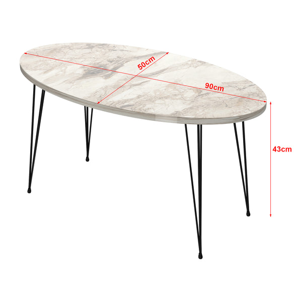 Table basse Skævinge 43x90x50cm en différentes couleurs [en.casa]
