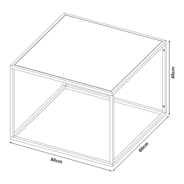 Table basse Solund acier [en.casa]