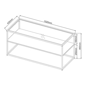 Table basse Solund acier [en.casa]