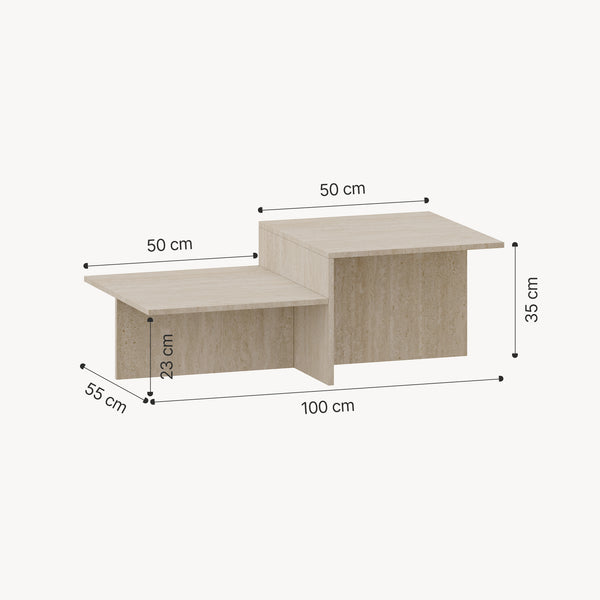 Table basse Taniena 100 x 55 x 35 cm [en.casa]