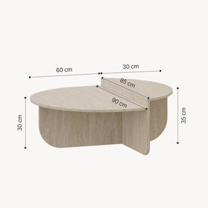 Table basse Tondesdaslo 90 x 90 x 35 cm [en.casa]