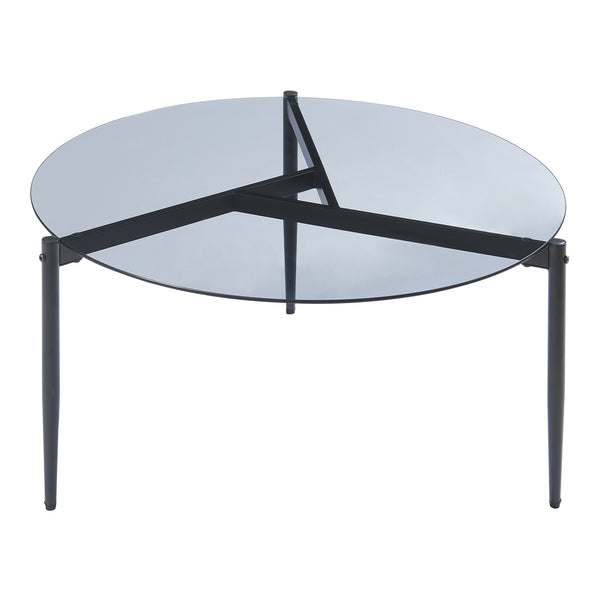 Table basse Ulökantaa acier verre fumé 80 x 40 cm [en.casa]