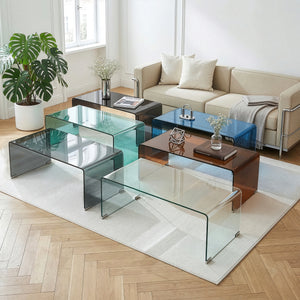 Table basse Väsas verre 90 x 45 x 35 cm [en.casa]