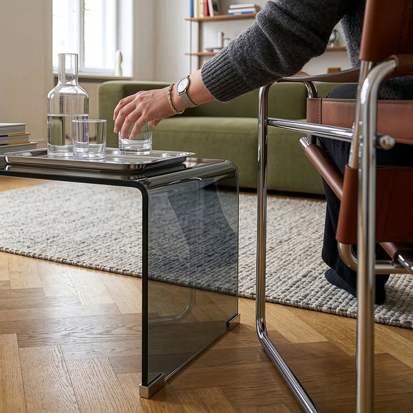 Table basse Väsas verre 90 x 45 x 35 cm [en.casa]