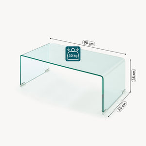 Table basse Väsas verre 90 x 45 x 35 cm [en.casa]