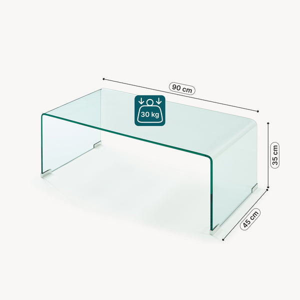 Table basse Väsas verre 90 x 45 x 35 cm [en.casa]