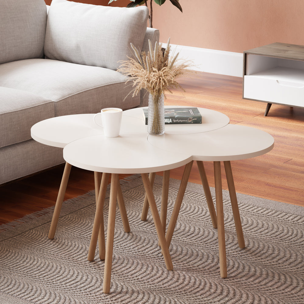 Table basse Højer en lot de 4 48 x 45 x 32 cm coloris assortis [en.casa] - premiumXL